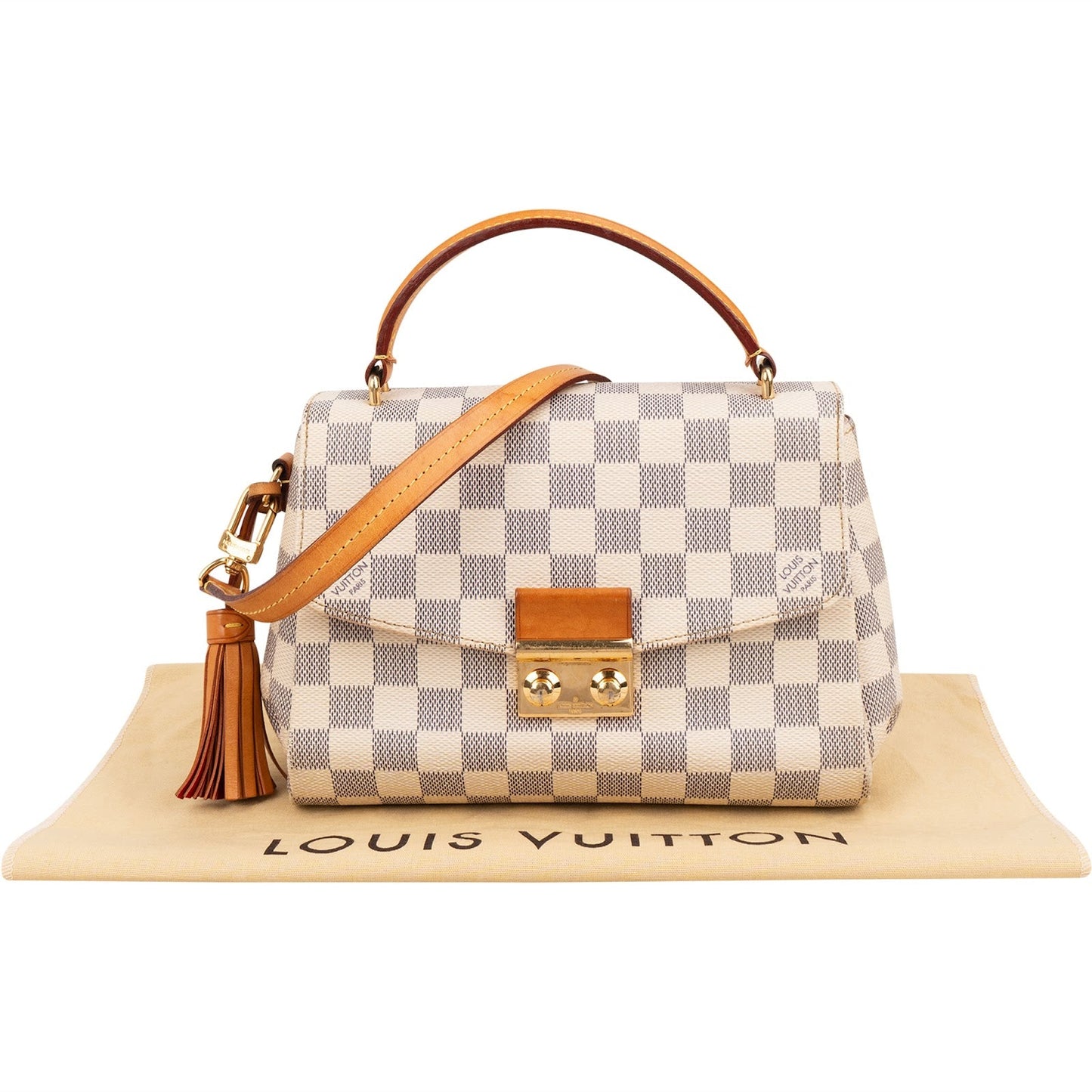 Louis Vuitton Monogram Damier Azur Canvas Croisette Crossbody Handbag