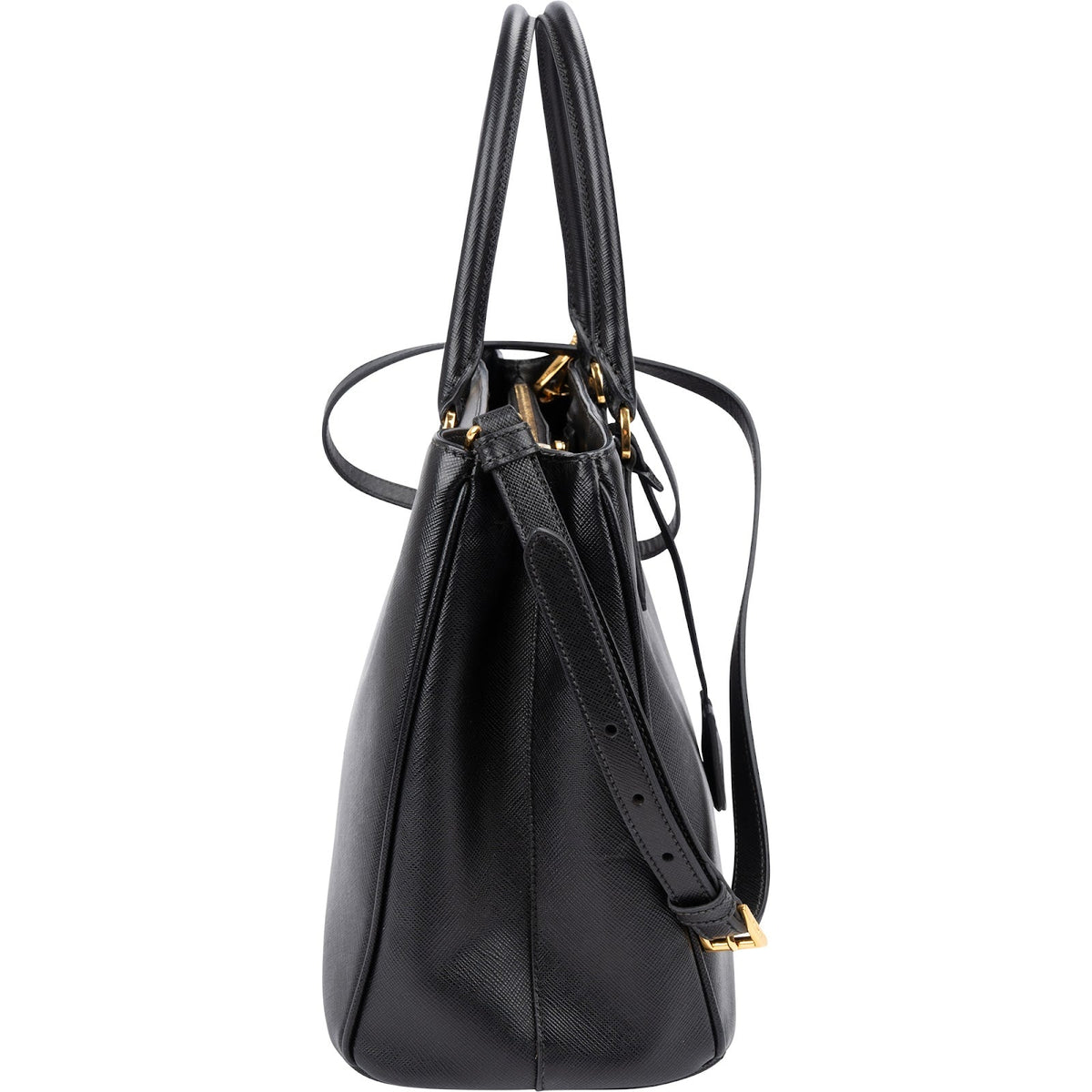 Prada Galleria aus schwarzem Saffiano-Leder – Ansicht 4