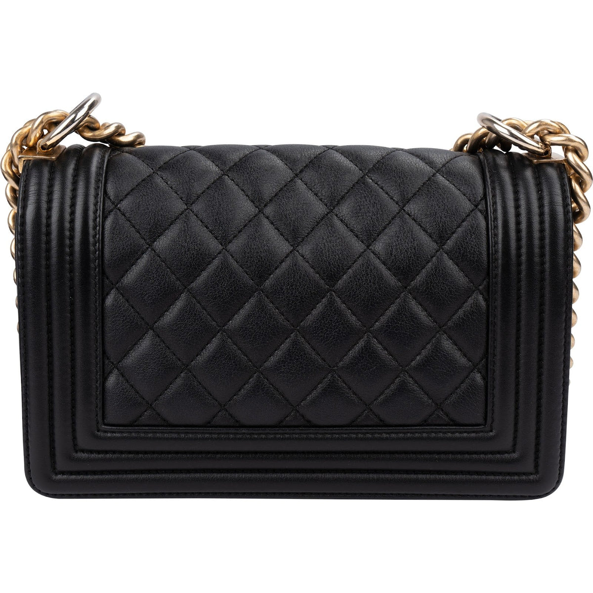 Chanel Quilted Calfskin Small Boy Single Flap Crossbody Bag