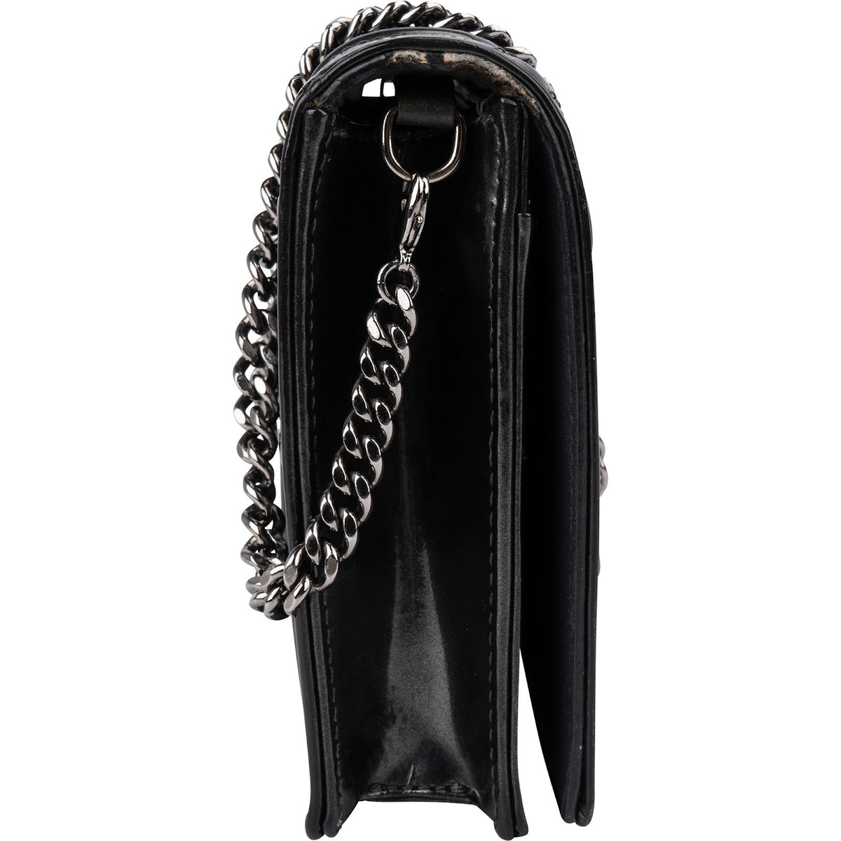 Dior Diorama Wallet on Chain aus Micro-Cannage-Lackleder – Ansicht 2