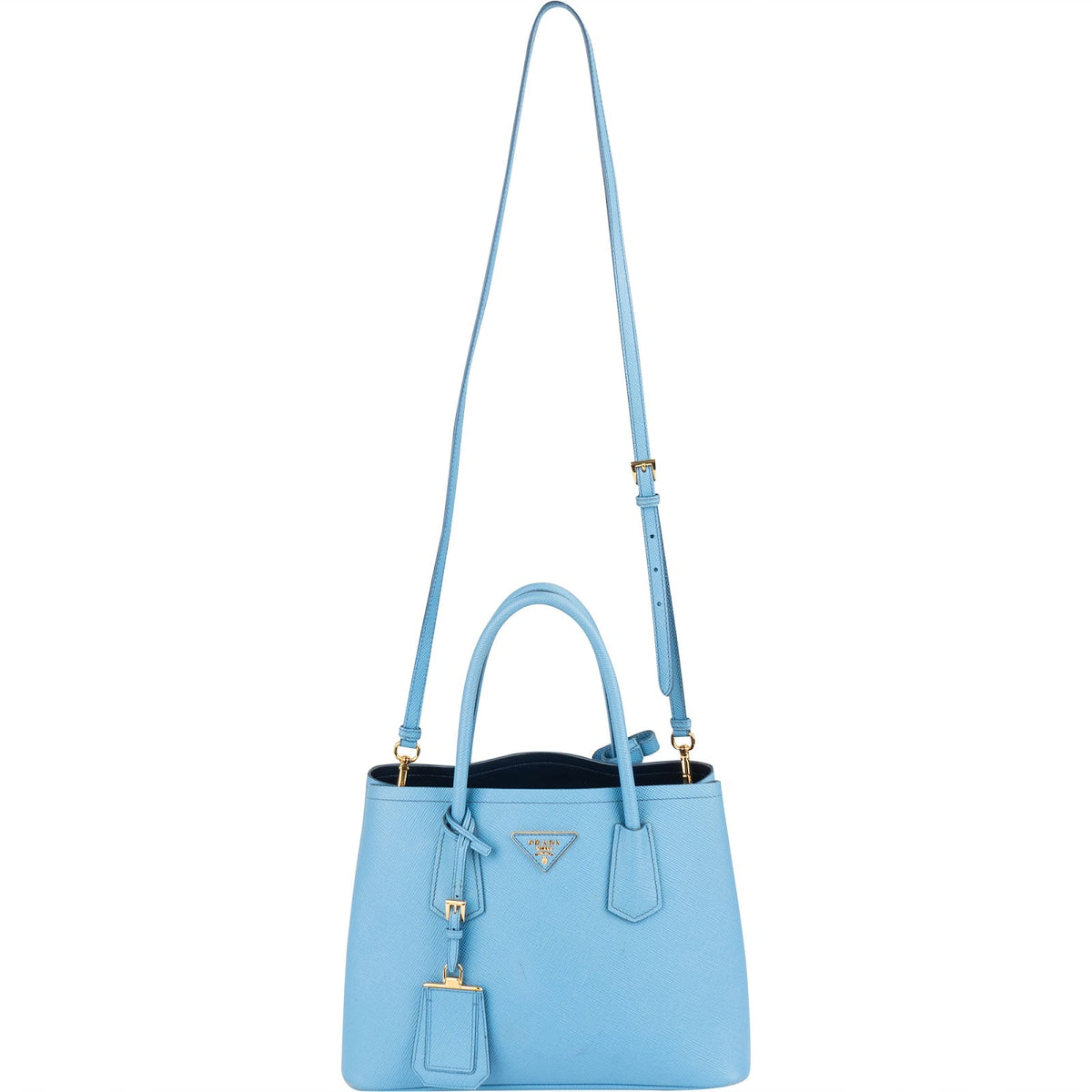 Prada Saffiano Leather Small Double Handbag