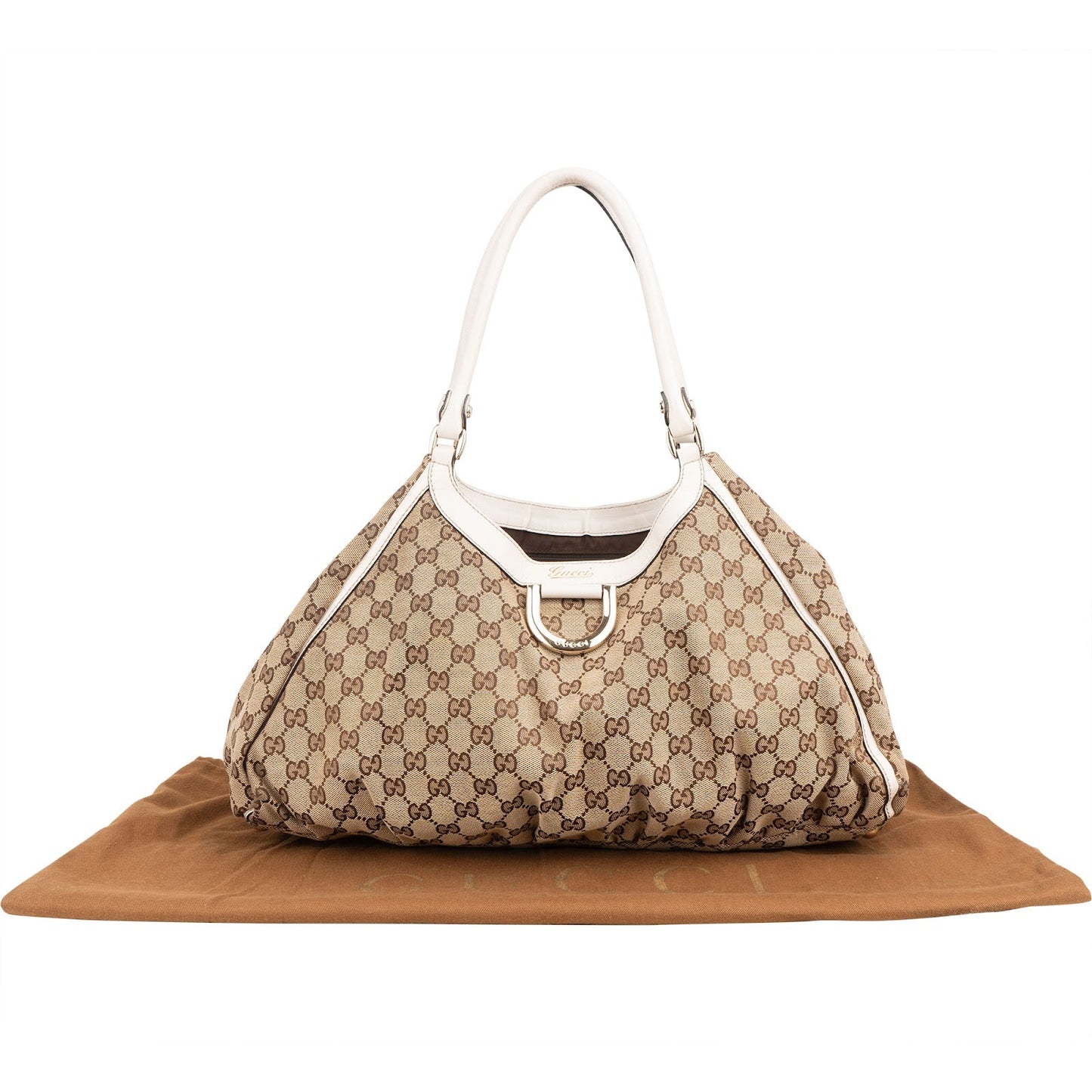 Gucci Monogram GG Canvas Abbey D-Ring Hobo Shoulder Bag