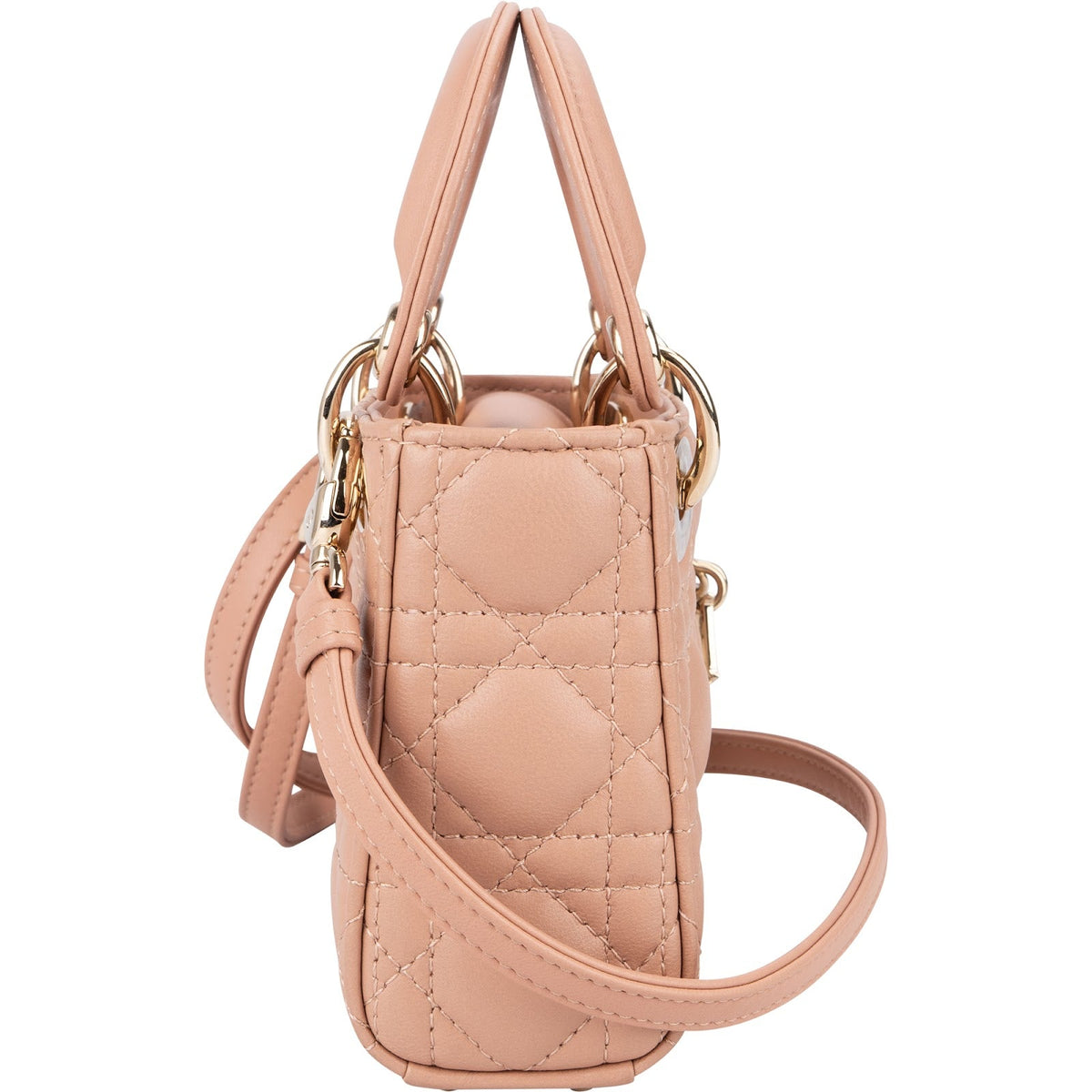 Christian Dior Lambskin Micro Lady Dior Crossbody Handbag