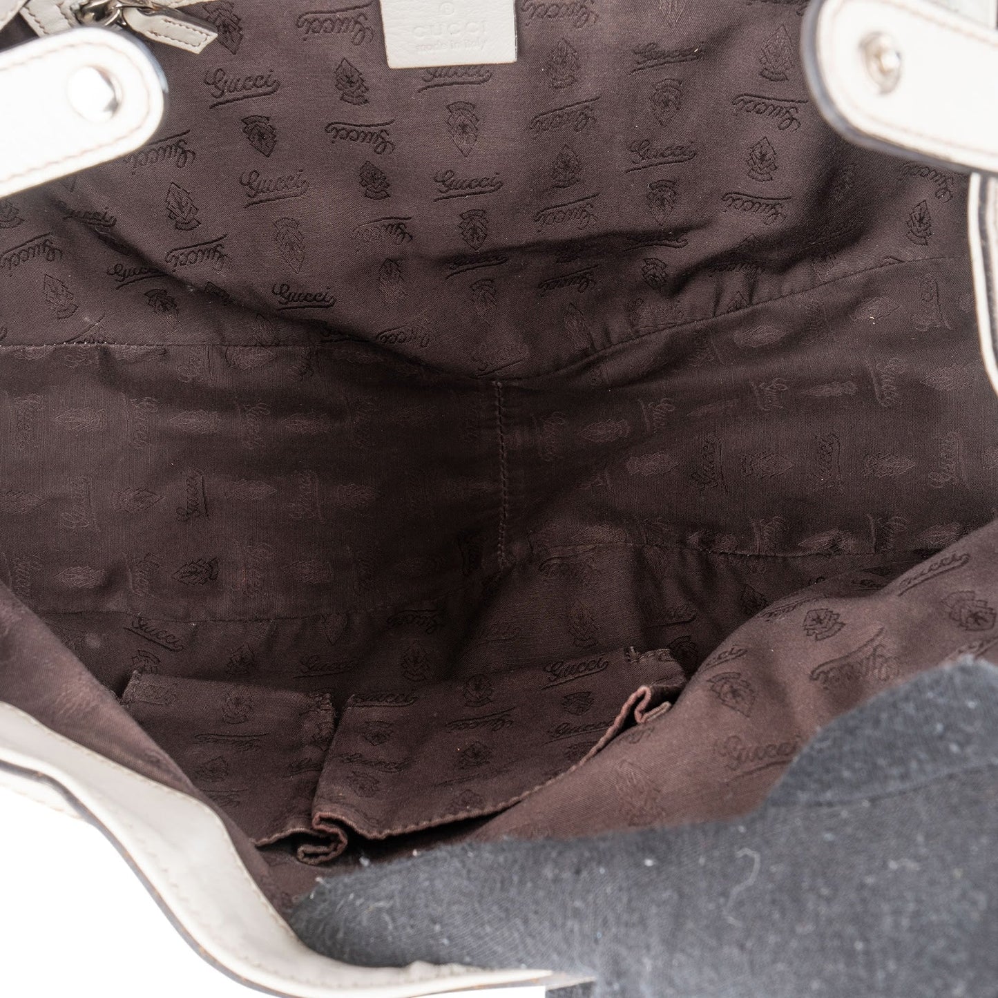 Gucci Monogram GG Canvas Web Stripe Tote Shoulder Bag