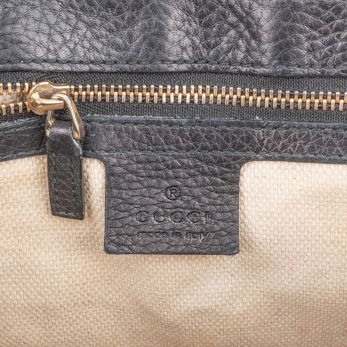 Gucci Pebbled Leather Soho Chain Tassel Crossbody Bag