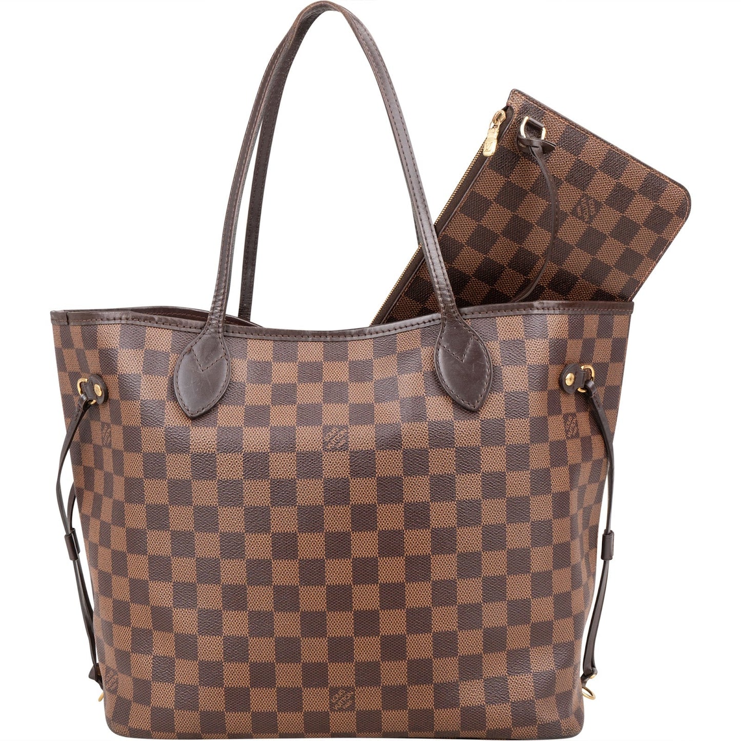 Louis Vuitton Monogram Damier Ebene Neverfull MM Shoulder Bag