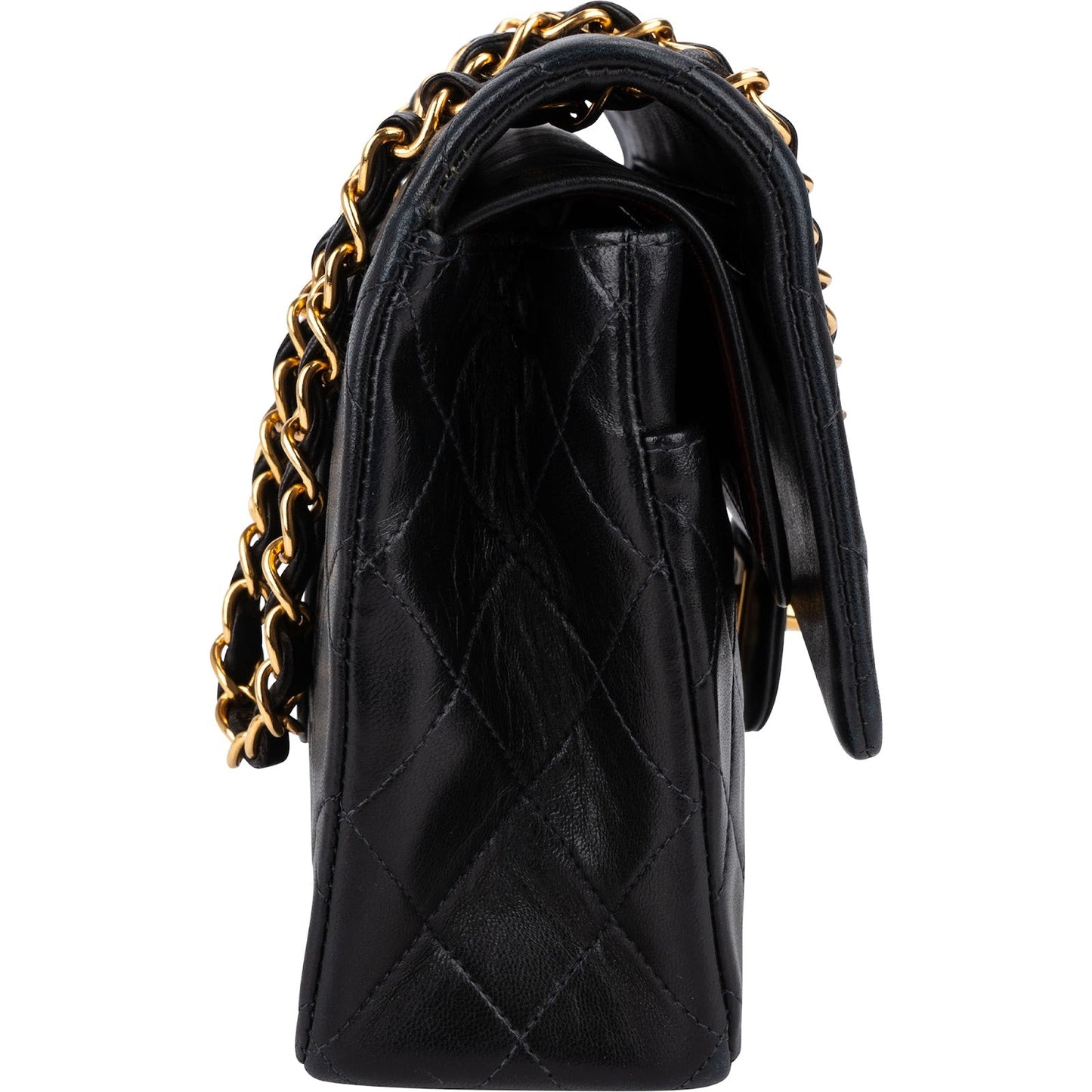 Chanel Quilted Lambskin 24K Gold Medium Double Flap Shoulder Bag