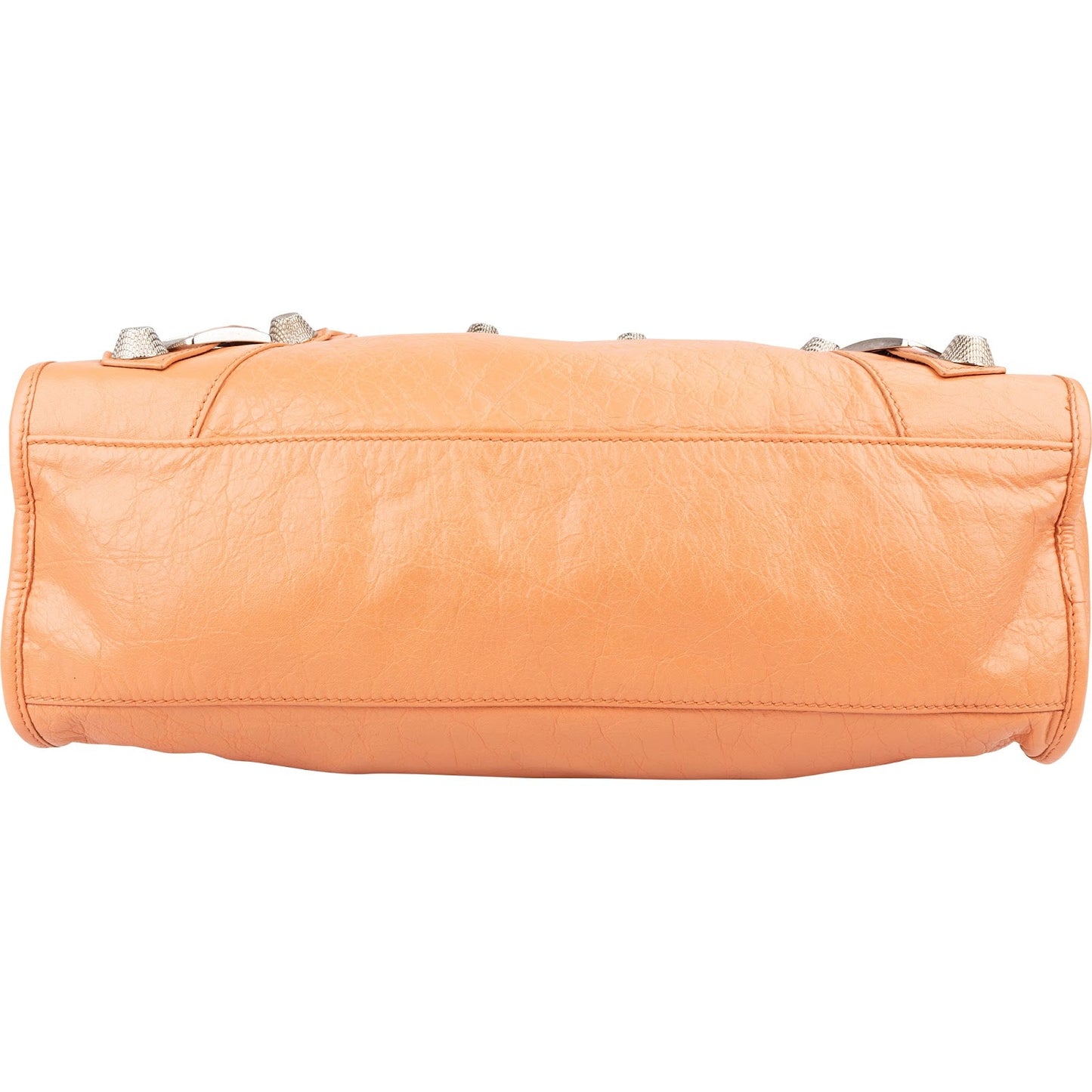Balenciaga Orange Leather City Handbag
