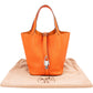 Hermès Tangerine Orange Taurillon Clemence Picotin Lock 18 (PM) Handbag