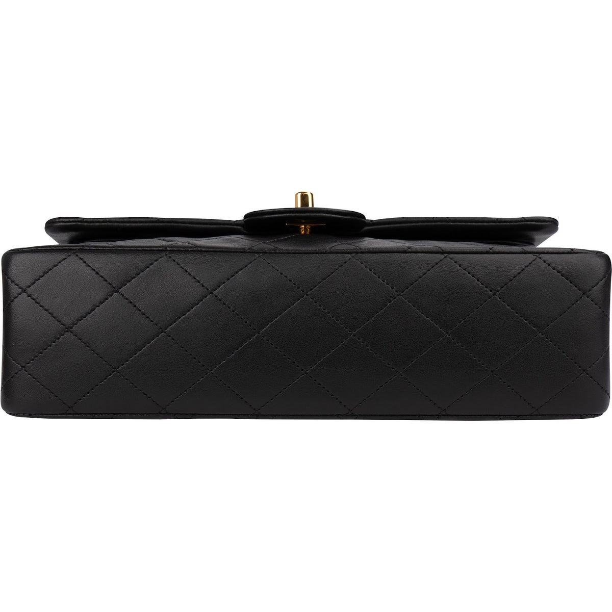 Chanel Quilted Lambskin Medium 24K Gold Double Flap Shoulder Bag