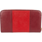 Prada Saffiano Leather Heart Print Zip Around Wallet