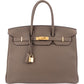 Hermès Taupe Togo Leather Birkin 35 Handbag
