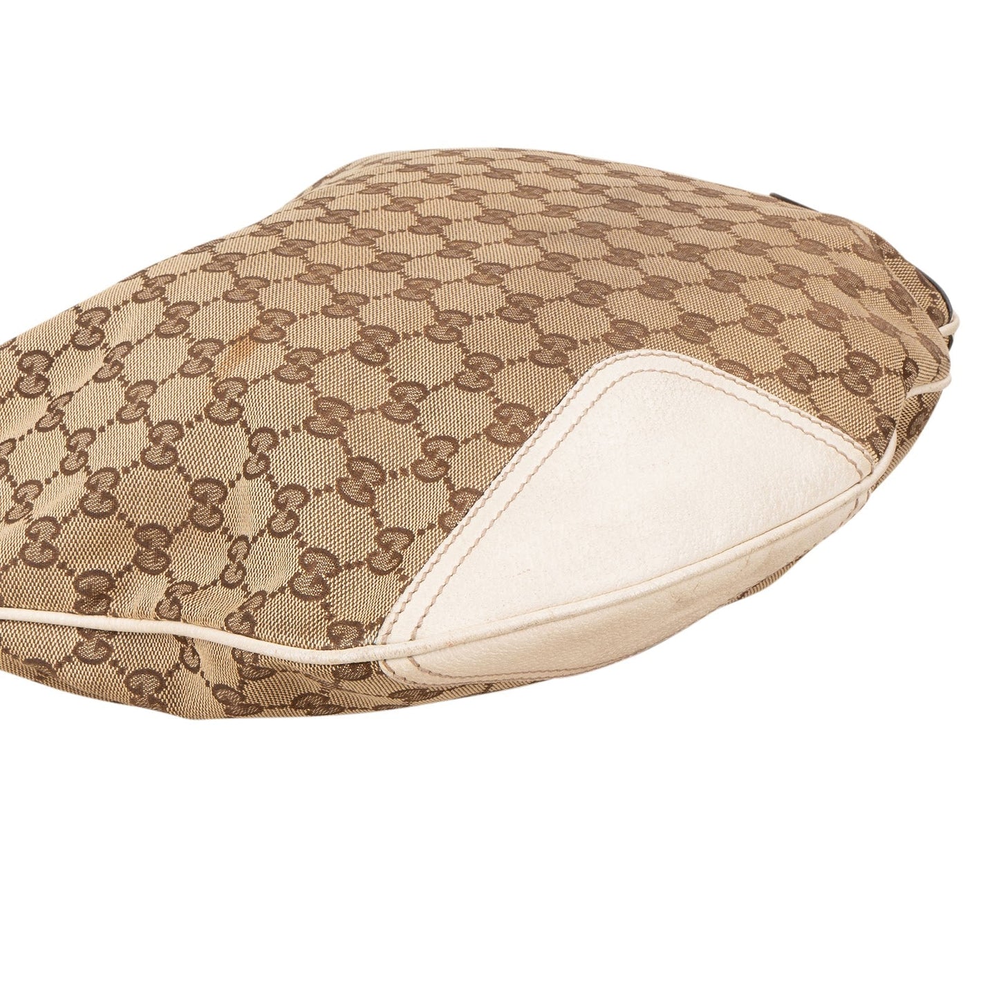 Gucci Monogram GG Canvas Web Detail Hobo Shoulder Bag