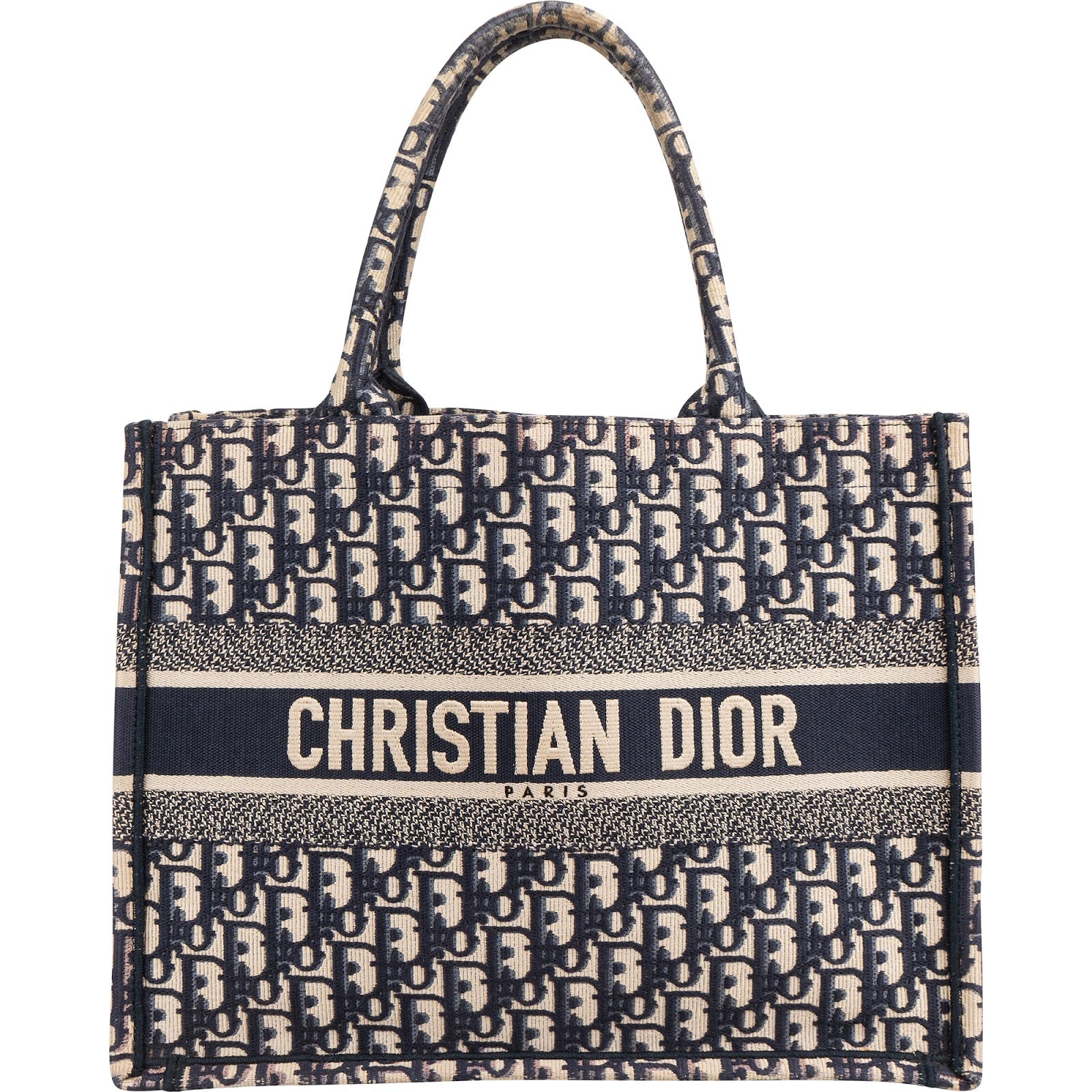 Christian Dior Oblique Trotter Monogram Small Book Tote Handbag