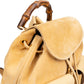 Gucci Suede Bamboo Drawstring Backpack