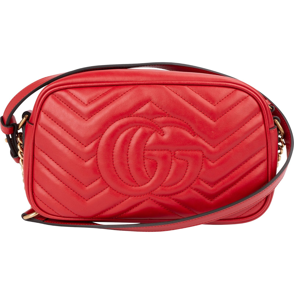 Gucci GG Marmont Medium aus Chevron-Leder – Ansicht 4