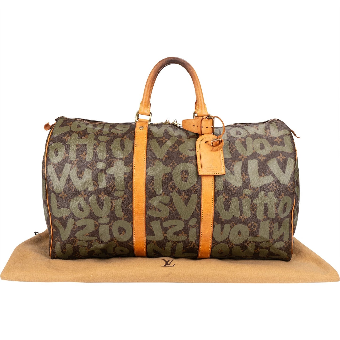 Louis Vuitton Limited Graffiti Monogram Canvas Keepall 50 Travel Bag
