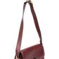 Celine Bordeaux Bocalf Flap Triomphe Shoulder Bag