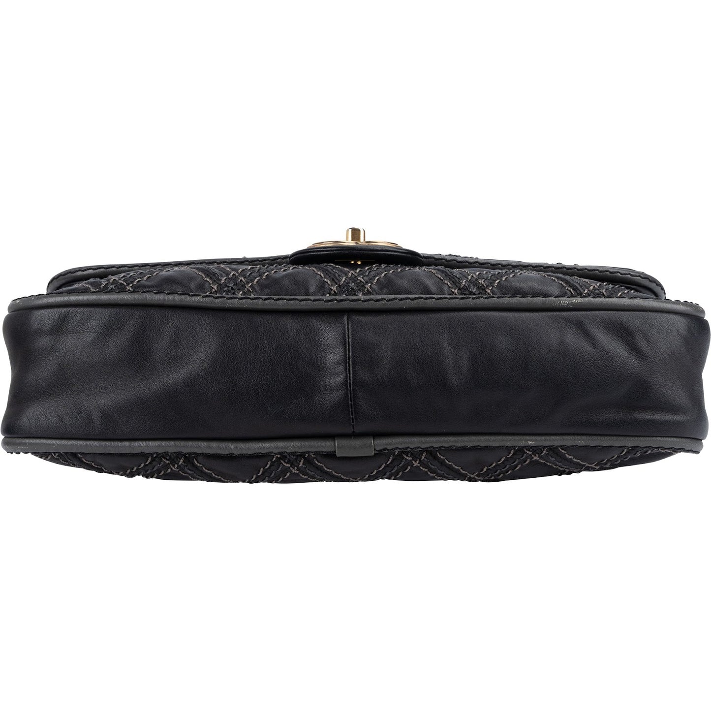 Chanel  Stitching Lambskin Single Flap Shoulder Bag