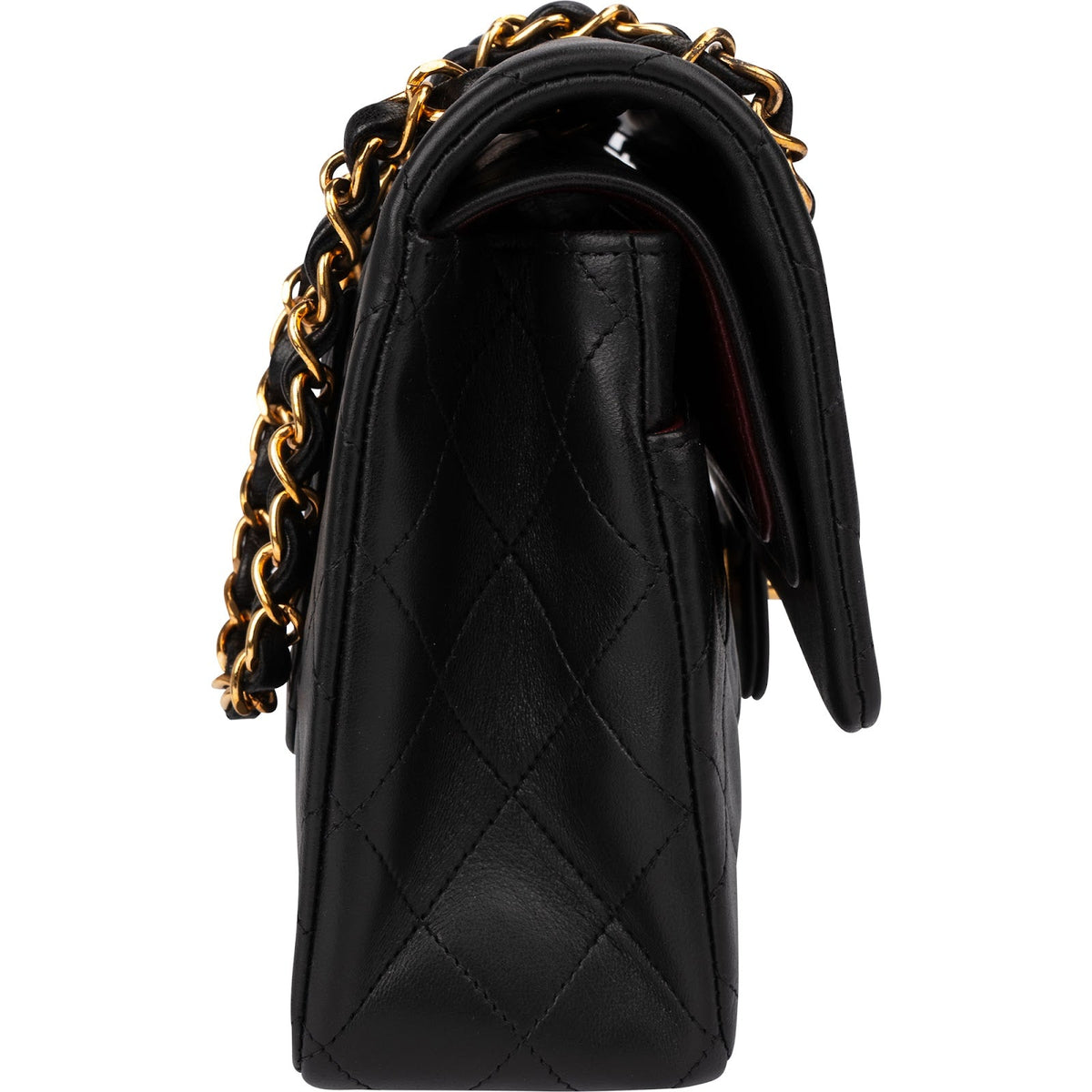Chanel Quilted Lambskin Medium 24K Gold Double Flap Shoulder Bag