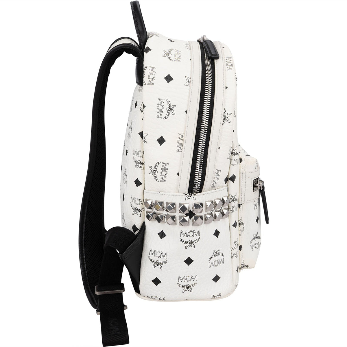 MCM Monogram Visetos Stark Side Studs Mini Backpack