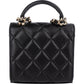 Chanel Quilted Lambskin Mini Single Flap with Top Handle Crossbody Bag