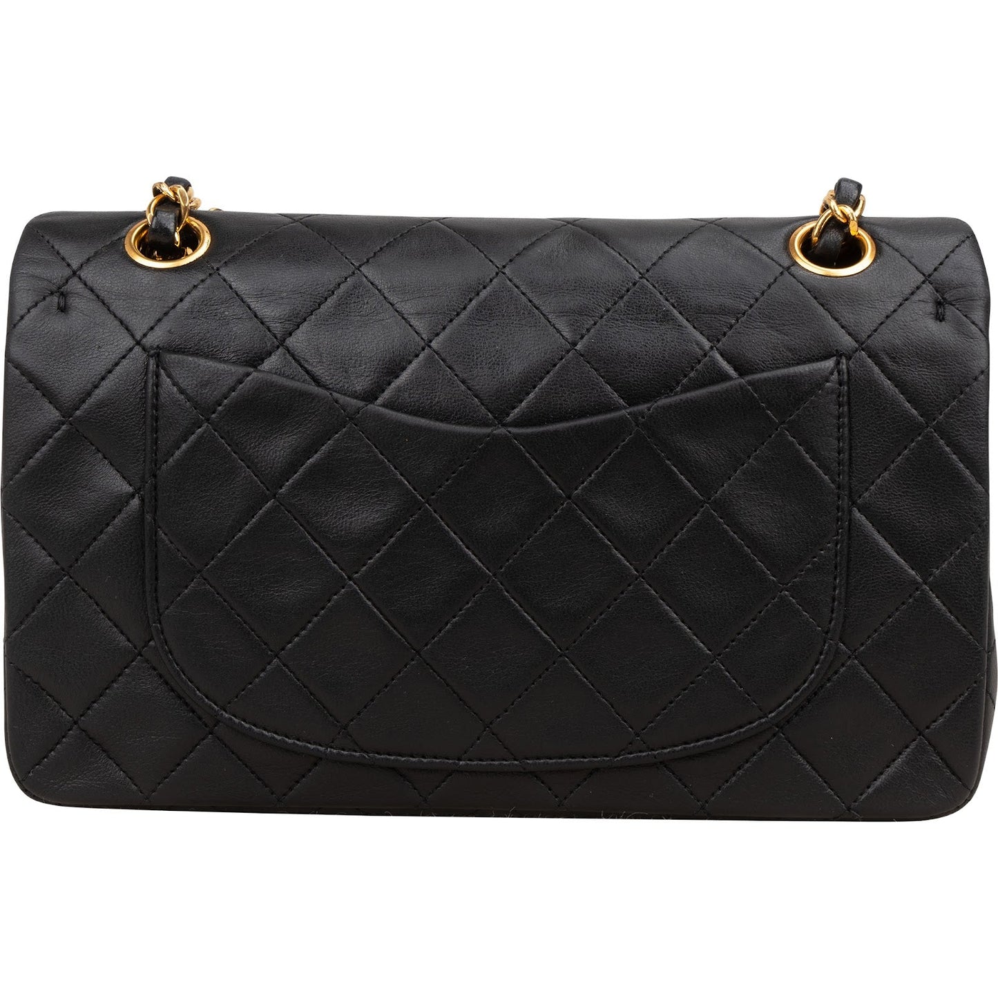 Chanel Quilted Lambskin Small 24K Gold Double Flap Shoulder Bag