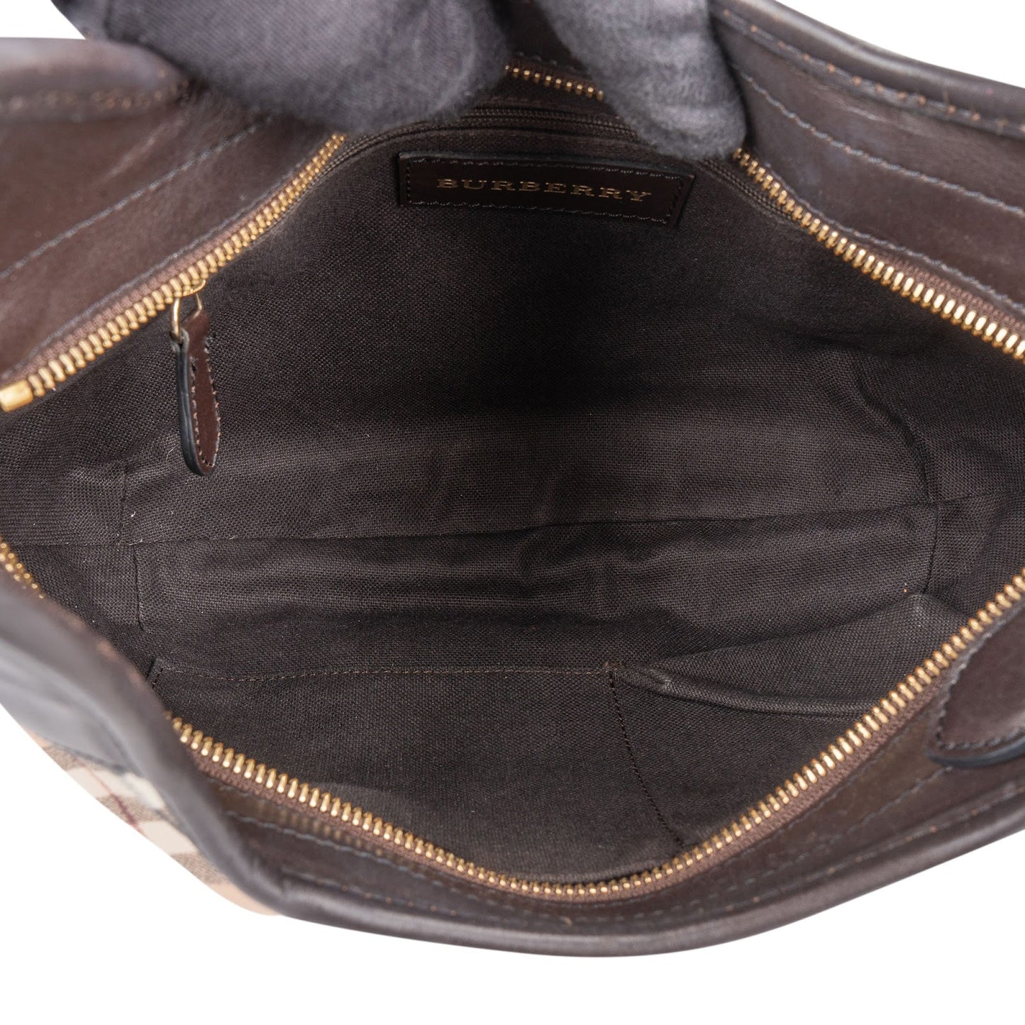 Burberry Haymarket Check Hobo Shoulder Bag