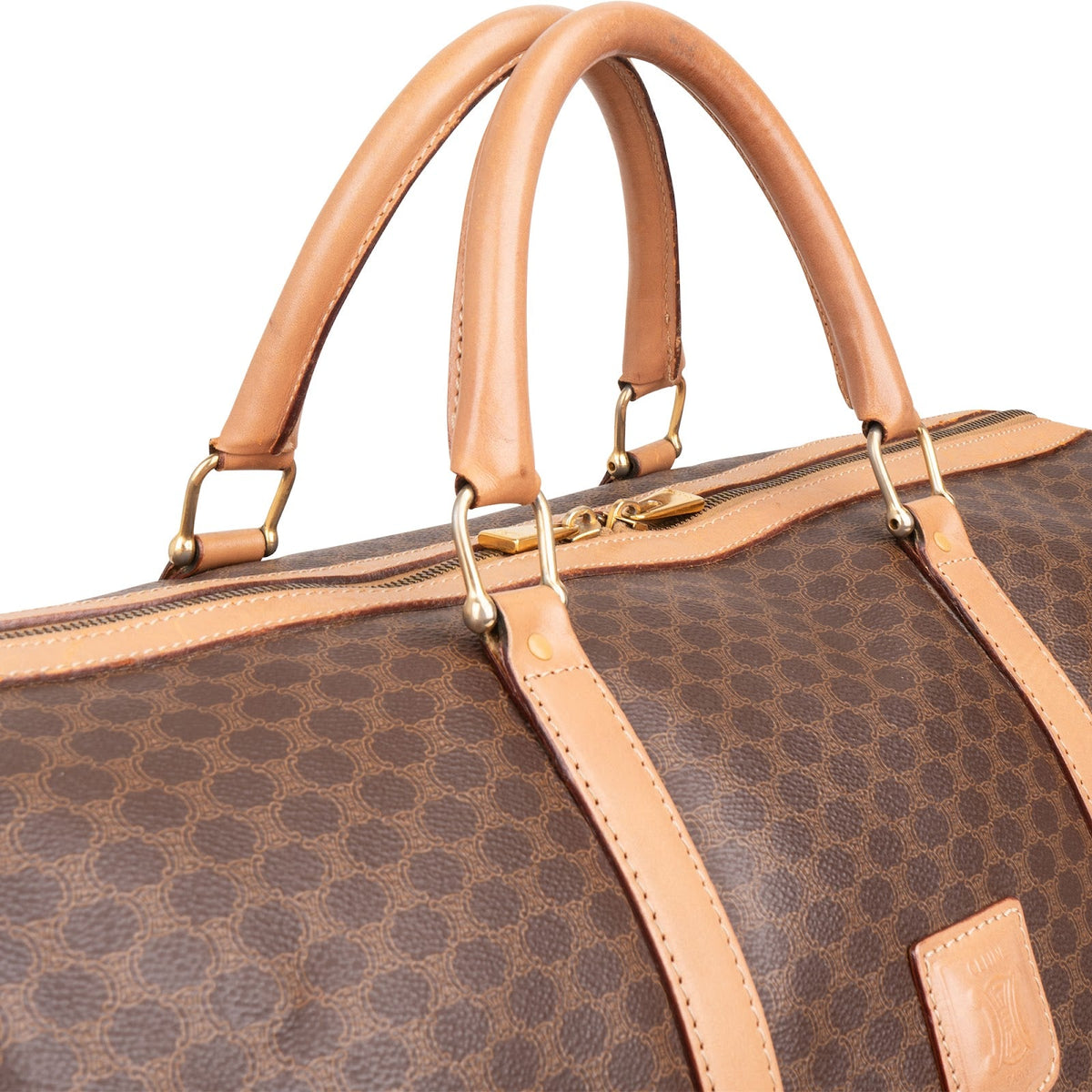 Celine Macadam Monogram Canvas Boston 50 Travel Bag