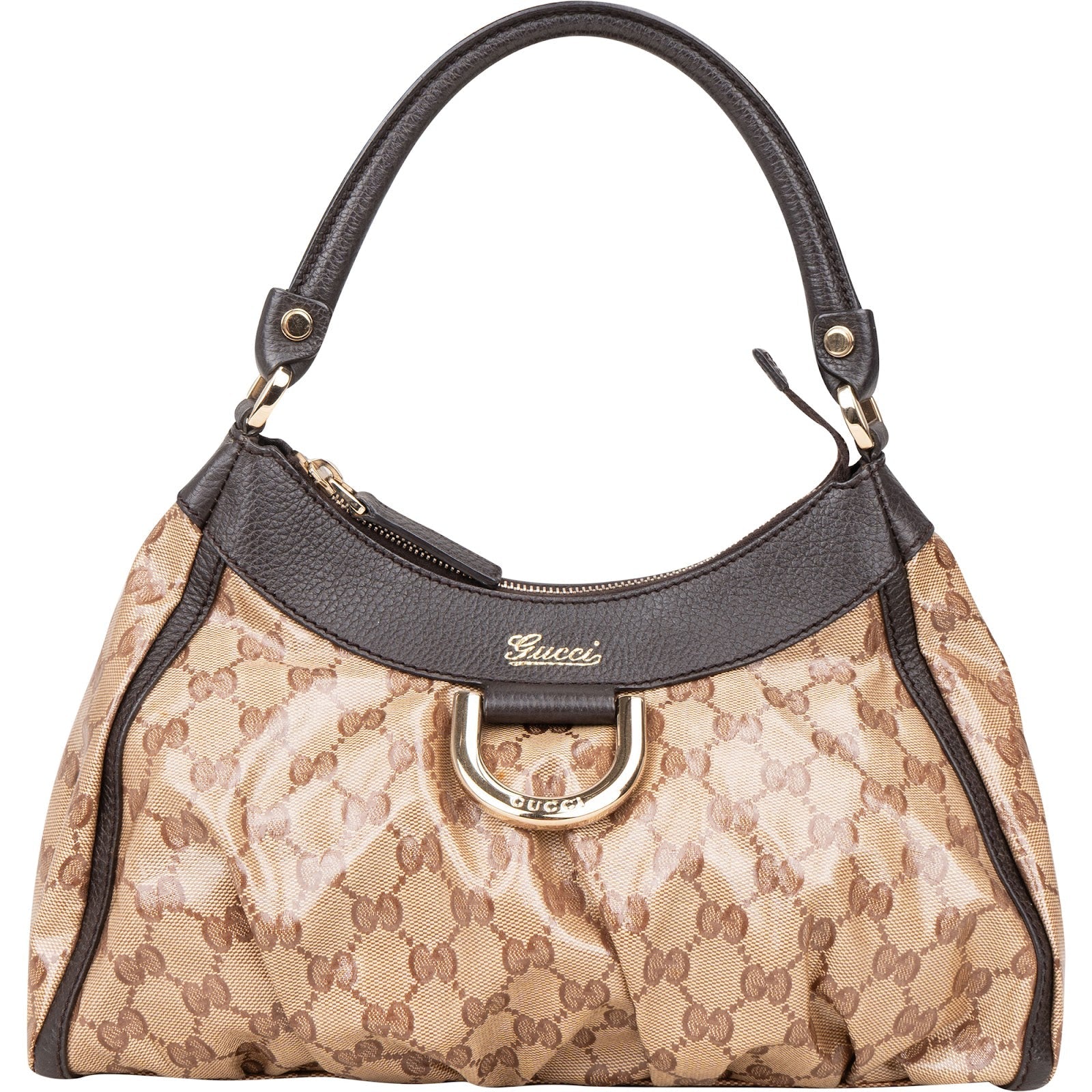 Gucci Monogram GG Patent Abbey Handbag