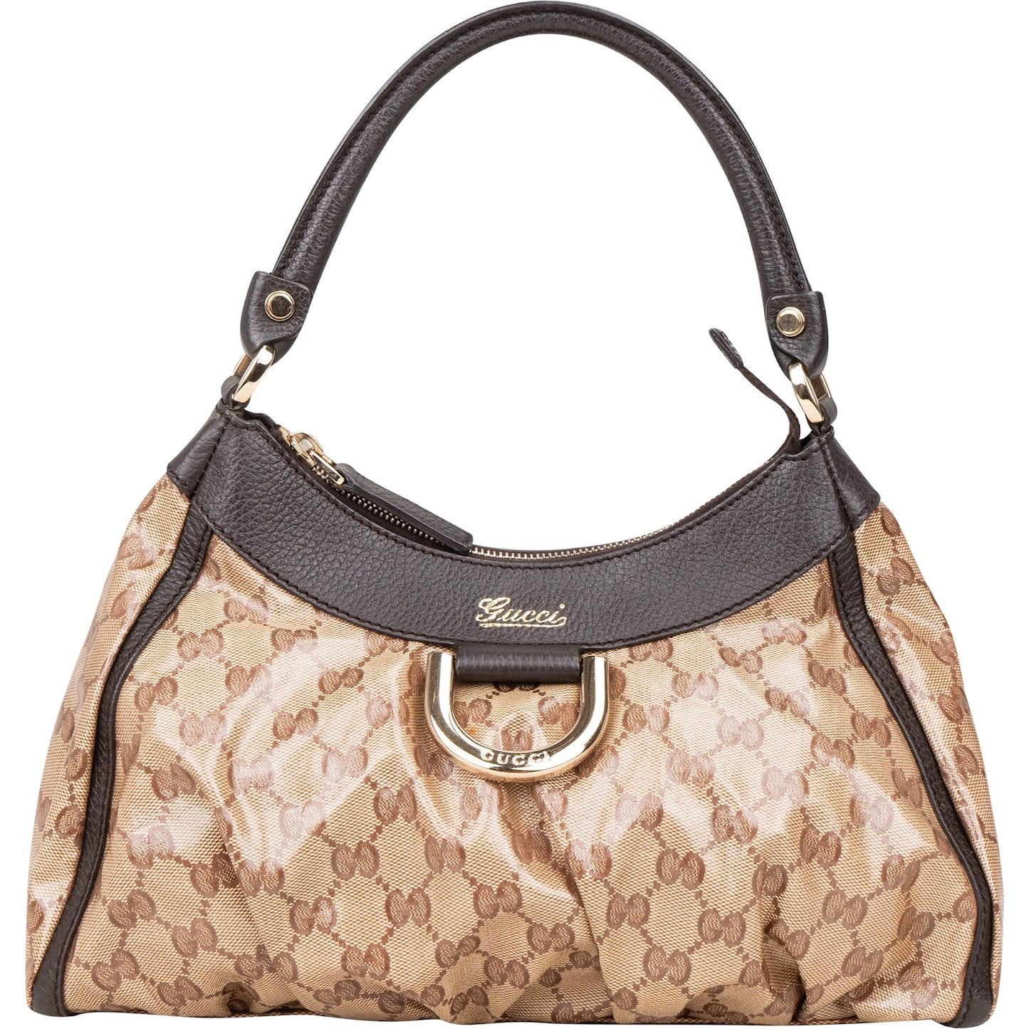 Gucci Monogram GG Patent Abbey Handbag