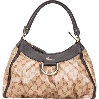 Gucci Monogram GG Patent Abbey Handbag