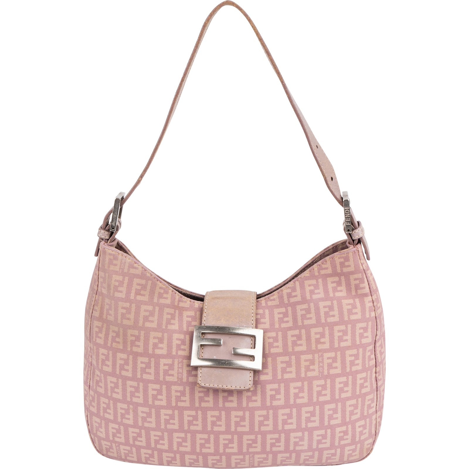 Fendi Monogram FF Croissant Buckle Shoulder Bag