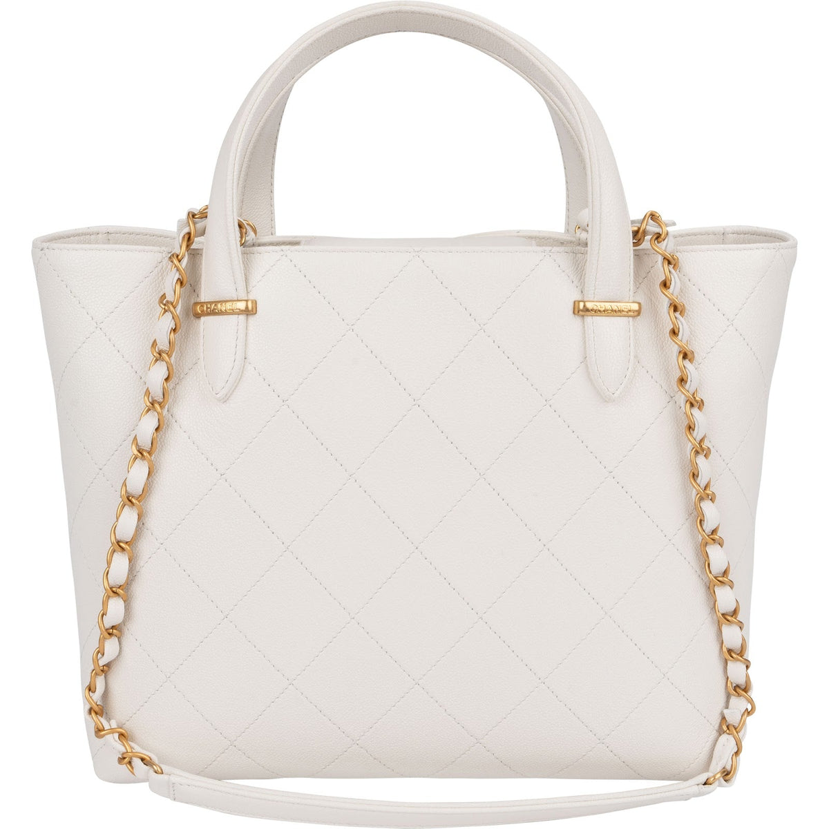 Chanel Stitching Caviar Leather Small Bowling Handbag