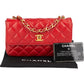 Chanel Quilted Lambskin 24K Gold Small Single Flap Crossbody Bag