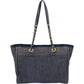 Chanel Denim Deauville Tote Shoulder Bag