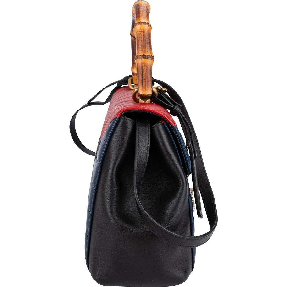 Gucci Queen Margaret Top Handle aus mehrfarbigem gestepptem Leder – Ansicht 4