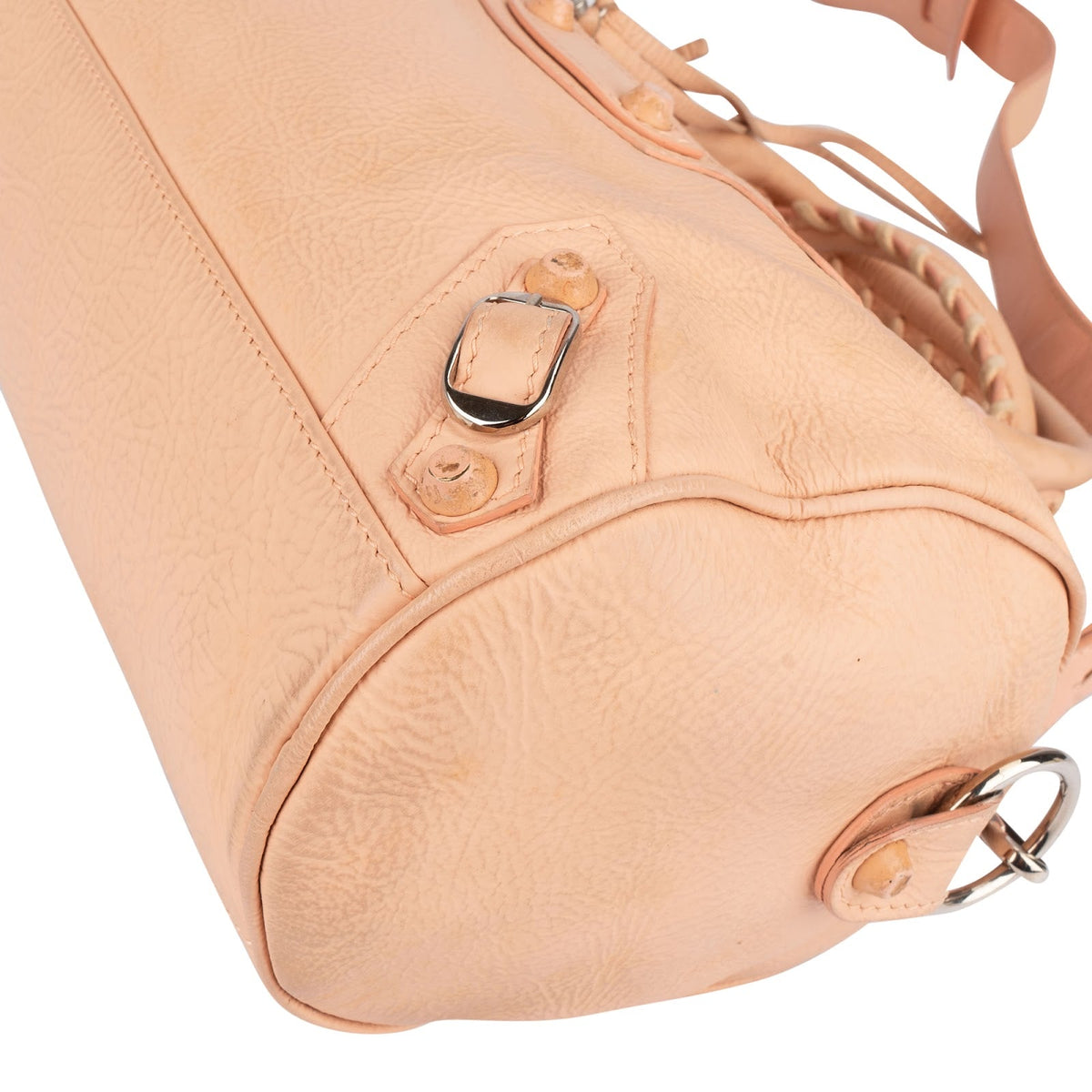 Balenciaga Pink Leather Mini City Handbag