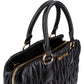 Miu Miu Black Matelassé Nappa Leather Top-Handle Handbag