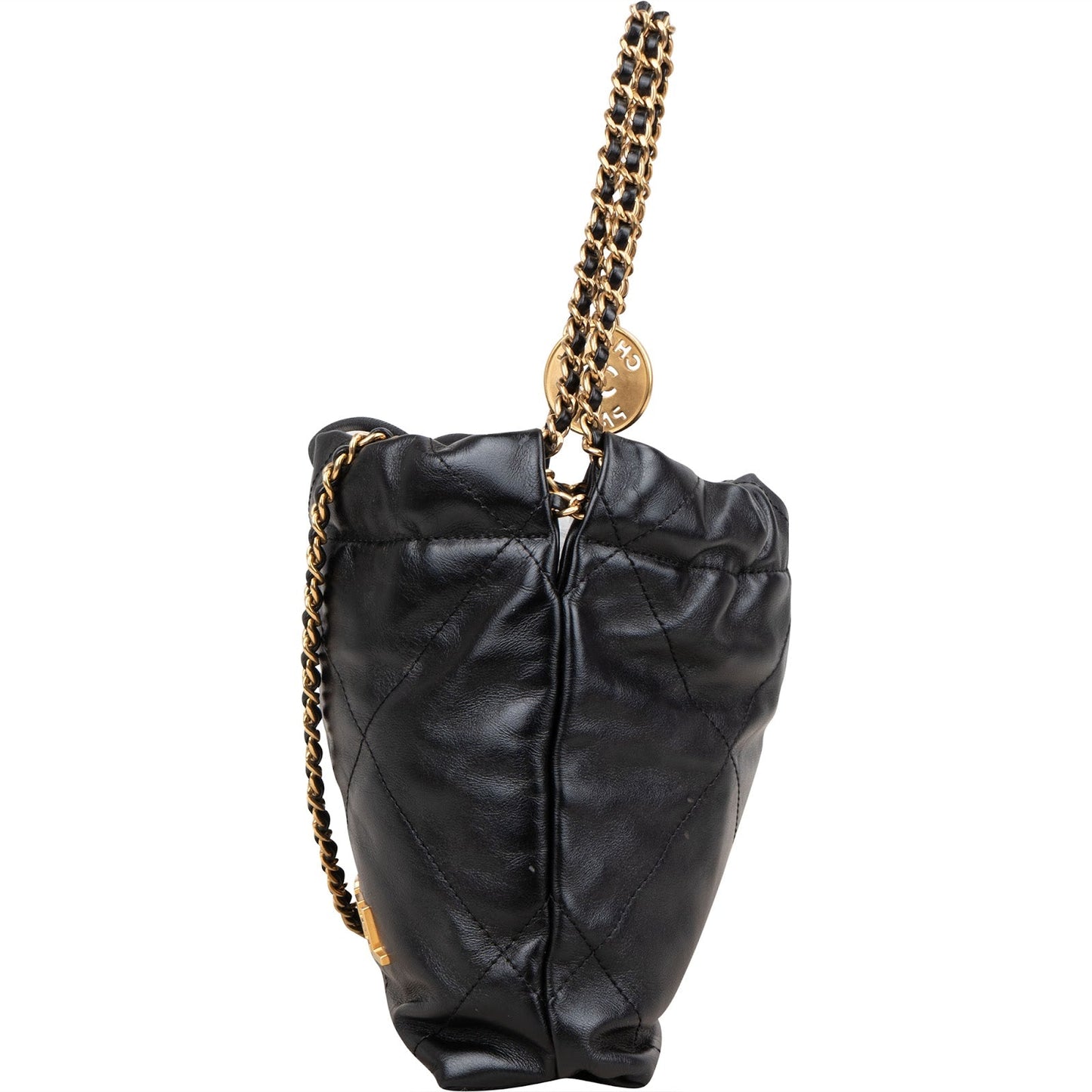 Chanel 22 Quilted Lambskin Drawstring Crossbody Bag