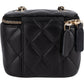 Chanel Quilted Lambskin Mini Vanity Chain Crossbody Bag