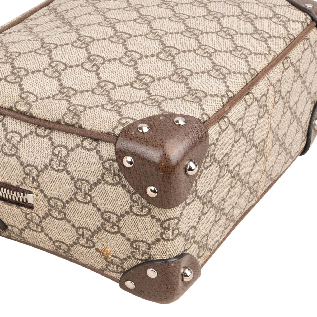 Gucci Monogram GG Supreme Canvas Studded Trunk Crossbody Bag