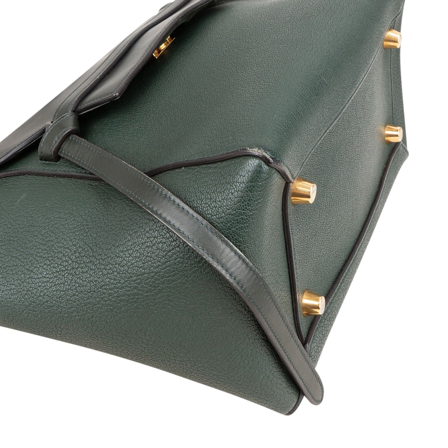 Celine Dark Green Leather Belt Handbag