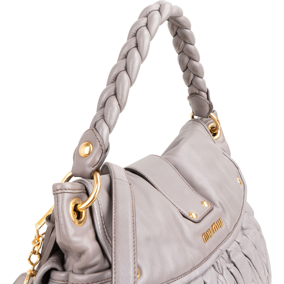 Miu Miu Matelassé Nappa Leather Coffer City Shoulder Bag