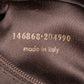 Yves Saint Laurent Leather Stitched Emblem Hobo Shoulder Bag