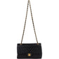 Chanel Quilted Lambskin Chevron Medium 24K Gold Double Flap Shoulder Bag