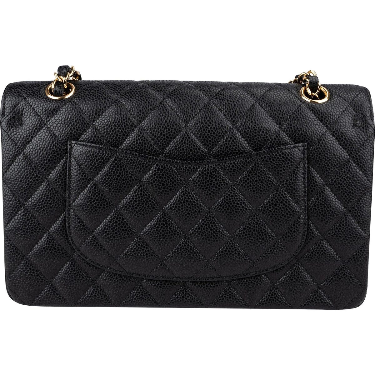 Chanel Quilted Caviar Leather Medium Double Flap Crossbody Bag