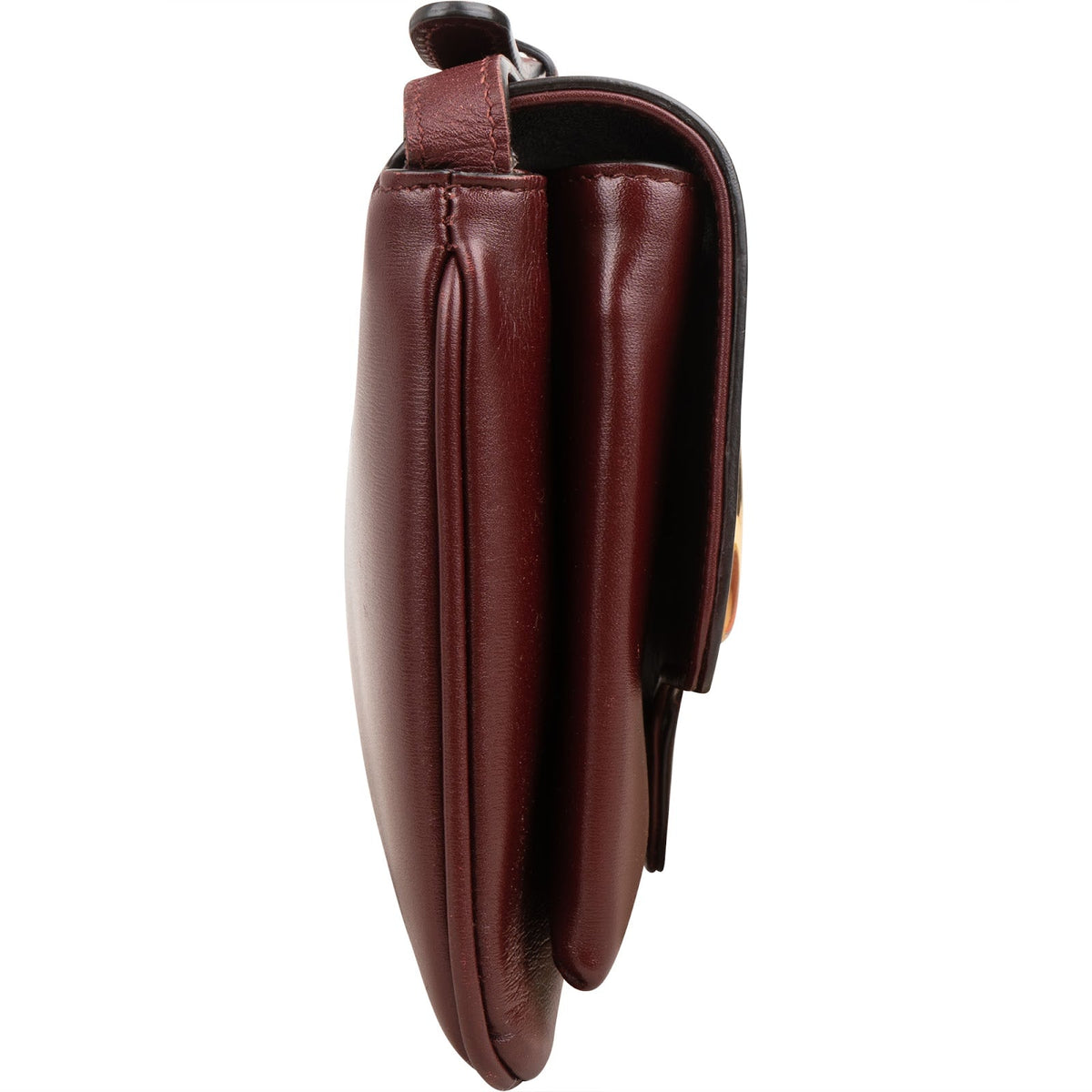 Gucci Bordeaux Leather GG Arli Small Crossbody Bag