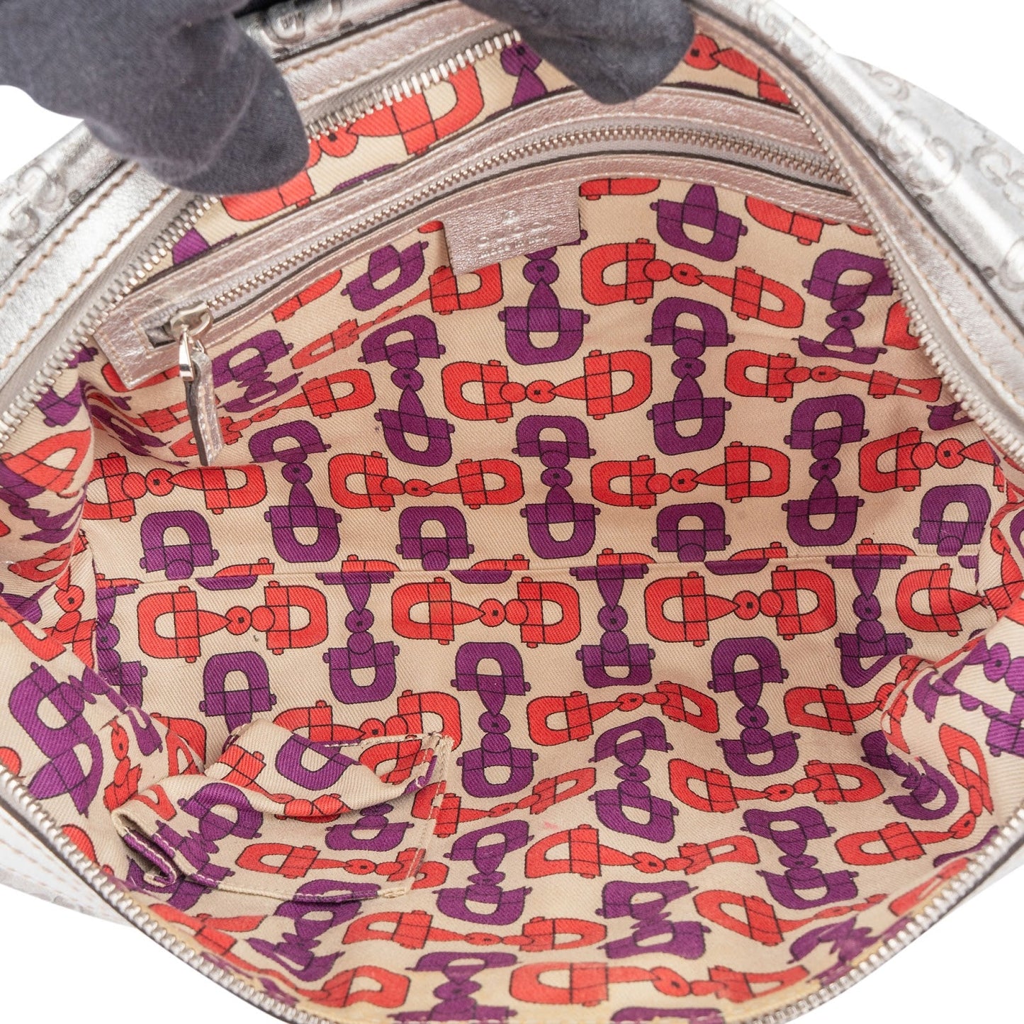 Gucci Leather Monogram Interlocking G Boston Bag Handbag