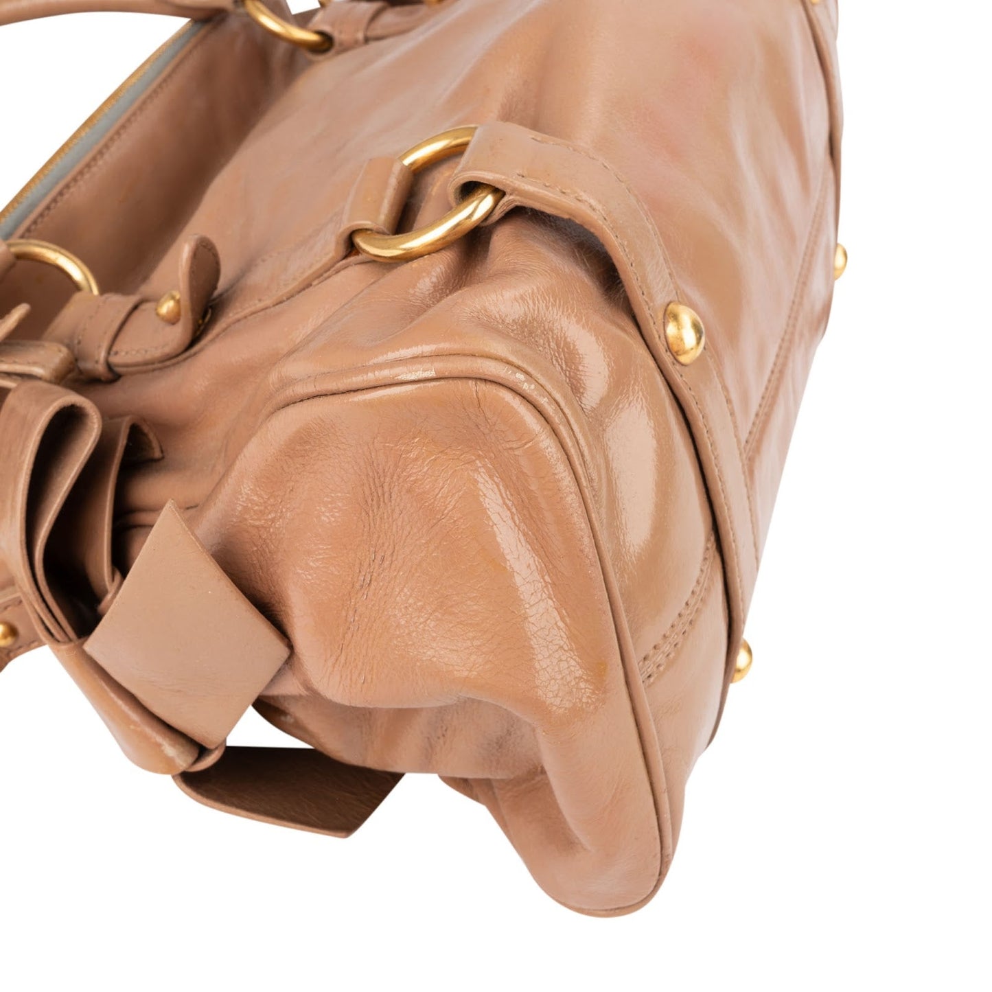 Miu Miu Vitello Lux Leather Bow Handbag